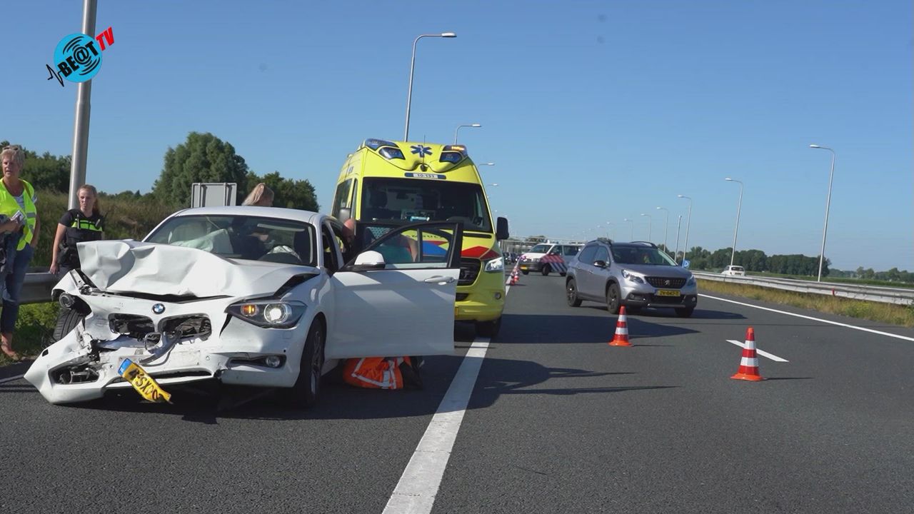 Een gewonde bij ongeval op A9 bij Heiloo (11 augustus 2022)
